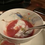 らんぷ亭 - トマトの冷製スープサワークリーム