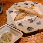 酒井商会 - 稚鮎の天ぷら、どぶ酢