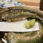 鮨 むらやま - 稚鮎とそら豆の天ぷら！きゃー！うみゃぁぁぁぁ