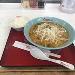 くるまやラーメン - ミソらーめん半ライス700円