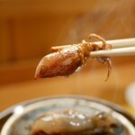 馳走 筏や - 富山湾蛍イカの温石焼