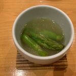 小判寿司 - 【鯛の白子とアスパラガスの蒸し物】◎2022/5
