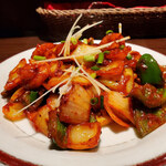 Happy Nepal&Indian Restaurant - チリーエビ①
