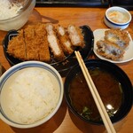 Katsuhana Tei - リブロースかつ定食とチーズメンチ