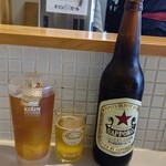 久保家商店 - 【右】〖瓶ビール〗(590えん)【税別価格】
                                〖サッポロラガー(赤星)
                                
                                幸せ٩(๑❛ᴗ❛๑)۶✨.ﾟ･*..☆.｡.:*✨.☆.｡.:.+*:ﾟ+｡✨.ﾟ･*.
                                
                                【左】〖ウーロン茶〗(250えん)