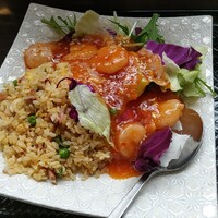 梅蘭 御茶ノ水ワテラス店 - 海老チリかけ炒飯