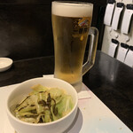 Hakata Dainingu Hachikin - 生ビールとお通し