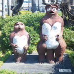 スパイスれすとらん cardamom - 徳島駅から眉山に向う横断歩道に有った お狸様