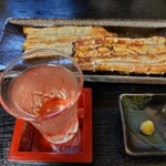 鰻 むさし乃 - 白焼にゃ、やっぱ冷酒！八海山でキュッ♪