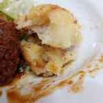 洋食の朝日 - 添えられていたマッシュポテトもホクホクでウマウマ