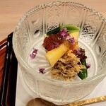 馬車道 大かわ - ホワイトアスパラ豆腐