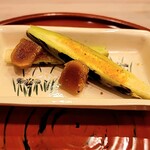 馬車道 大かわ - ヤングコーンとカラスミ