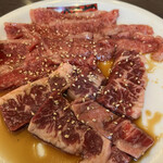 焼肉べこ六 - カルビ&ハラミ定食