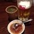 串鳥 - 料理写真:生ビールとスープと大根おろし