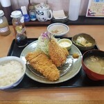 とんかつ とんQ - やまと豚ロース&鯵フライ定食税込み2013円