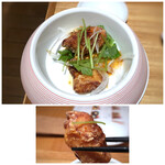 chano-ma - ◆若鶏のスパイシー黒胡椒揚げ・・唐揚げは2個、お味付けは悪くないですがもう1個程度欲しいかしら。
