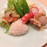 加賀屋 名古屋店 - 海老づくし〜ポテトサラダ、ゆずとオレンジソースのドレッシング