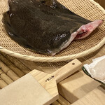 勢麟 - 本日の極上素材　メイタガレイ