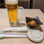 Sushi Sanrikumae - まずは生ビールで乾杯