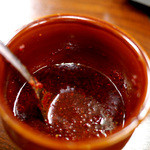白川苑 - 自家製辛味調味料は絶品