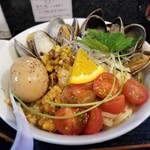 塩そば専門店 桑ばら - 大アサリと黒磯海苔の冷やし和えそば