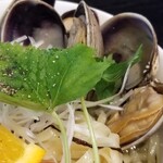 塩そば専門店 桑ばら - 大アサリと黒磯海苔の冷やし和えそば