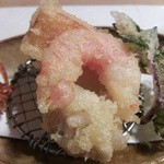 ひろ作 - 海老・筍・山椒・白子の天ぷら