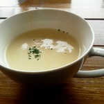 an cafe - ランチのスープ