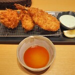 Shinjuku Saboten - ホタテフライ + カニコロ + 鯵フライ