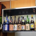 家庭料理 小川 - 一升瓶たち