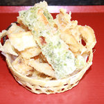 製麺練場 風布うどん - ちくわごぼう天150円