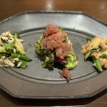 Aregurokomburio - 季節の食材のコース-野菜中心の前菜盛り合わせ