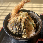 蕎麦 天ぷら 結庵 - 選べるミニ丼は海老野菜天丼を選択