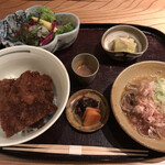ふくい、望洋楼 - 参考の名物ソースカツ丼と越前おろし蕎麦(1,650円)