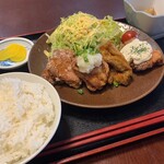 Yakyuu Shokudou Gurando Suramu - 【ランチ】ミックス唐揚げ定食