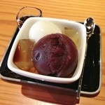 茶房 伽藍 - 白玉あんみつを試食でいただきました