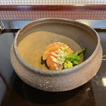 割烹 新多久 - 桜鱒の造り