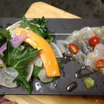 Motenashidokoro Dandan - ヒラメと鎌倉野菜のカルパッチョ