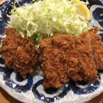 Kankamba - A定食(900円)  とんかつ+刺身(その日は生しらす) 普通のしろすおろしも付きます