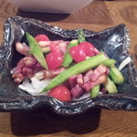 Naga shiro - アスパラとベーコンとトマトの炒め物