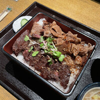 しゃにむに 心斎橋本店 - 牛カルビとハラミ【にこにこ重】
