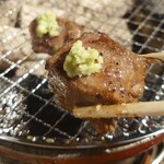炭火焼肉ぐら - わさびで食べました