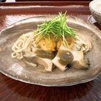 日本料理 晴山 - 鮑、雲丹、うどん