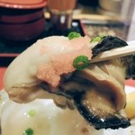 茜屋 すしぎん - いわがき　身がふっくりしていました。