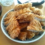 かつざんまい - 豚ロースとんかつ7枚☆面倒なので全部一緒の皿に盛ってみた（2013/3）