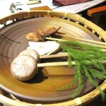 Adachiya Ryokan - ニシン、蕎麦掻き、海老芋