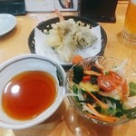 すし三崎丸 - サラダと天ぷら