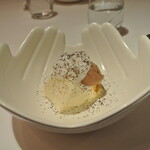 リストランテ カノフィーロ - パッションフルーツのティラミスチョコレートとエスプレッソのジェラート