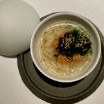 エクアトゥール - 雲丹と青海苔の冷たいカッペリーニ