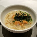 エクアトゥール - 雲丹と青海苔の冷たいカッペリーニ